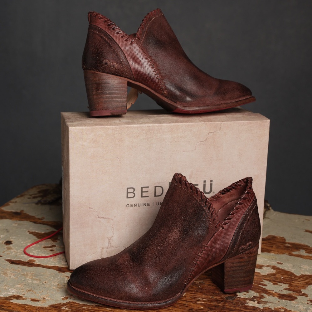 BedStu ankle bootie  CARLA - TEAK MD